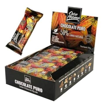 Imagem de Barra de Chocolate Puro 50% Cacau Ouro Moreno 20g - Caixa com 16 Unidades
