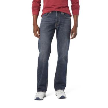 Imagem de Signature by Levi Strauss & Co. Gold Label Calça jeans masculina com ajuste relaxado, cintura elástica (nova) labirinto místico, 38Wx32L, (Mystic Maze - Cintura elástica, 38W x 32L