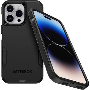Imagem de OtterBox Capa para iPhone 14 Pro Max (apenas) – Série Commuter – Preta – Fina e resistente – Compatível com bolso – com proteção de porta – Embalagem não varejista