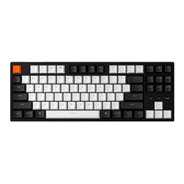 Imagem de Keychron Teclado mecânico com fio C1 Mac Layout, interruptor vermelho Gateron G Pro, 87 teclas ABS, luz de fundo RGB, cabo USB-C tipo C