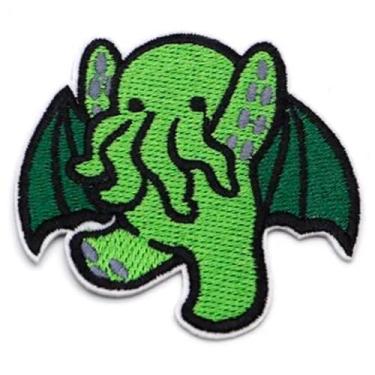 Imagem de H.P. Lovecraft Baby Cthulhu Necronomicon Cosmic Horror Mythos Great Old One Cute Kawaii 7 cm Patch para roupas