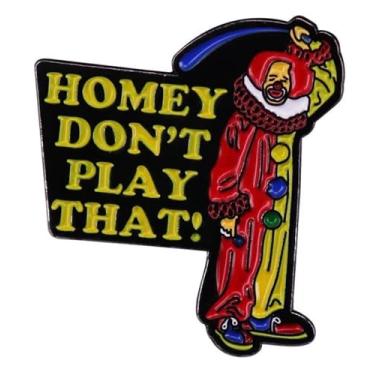 Imagem de Homey Don't Play That Homey D Clown In Living Color 90s Classic Comedy Sketch TV Show 3 cm Emblema de broche esmaltado, 1.2 Inches, Esmalte, Esmalte