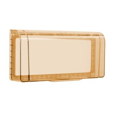 Imagem de WeiLaiKeQi Protetor de receptáculo externo à prova d'água interruptor plugue tampa de tomada caixa de painel de placa facial, Marrom claro