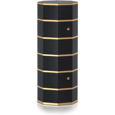 Imagem de Sapateira giratória premium com portas Armário de sapatos moderno e independente Rack organizador de sapatos da moda Sapateiras redondas para armário doméstico Corredor de entrada do quarto