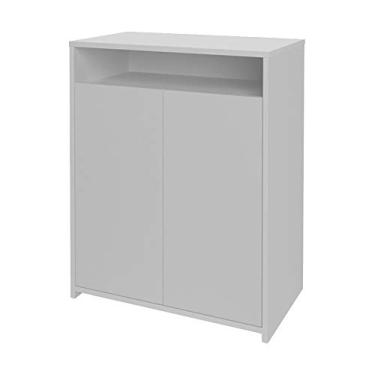 Imagem de Balcão Multiuso para Escritório, Home Office ou Cantinho do Café com 2 Portas, 1 Prateleira, 1 Nicho - Cool Artany Branco