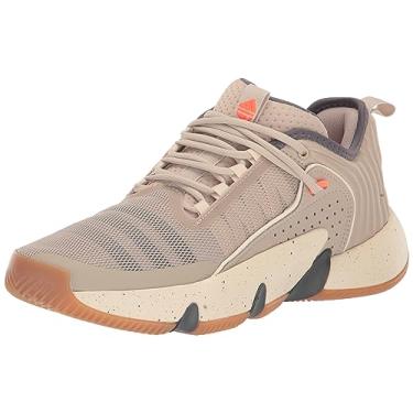 Imagem de adidas Tênis de basquete unissex Trae Unlimited, Bege/Carbono/Branco Maravilha, 10 Women/9 Men