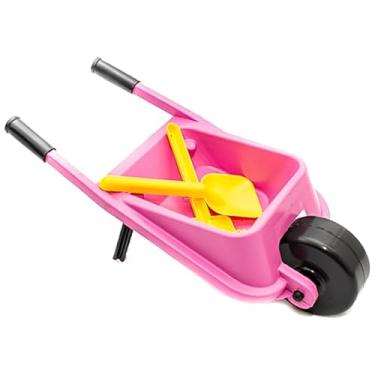 Imagem de Carriola Brinquedo De Praia Areia Infantil Com Pá e Rastelinho Parquinho (Rosa)