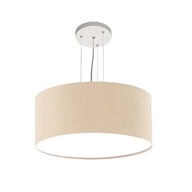 Imagem de Lustre Pendente Redondo Cúpula em Tecido 30x15 Cor:Cru5935