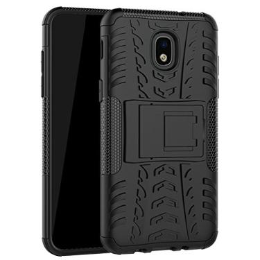Imagem de Capa para Galaxy J7 Refine J7 V 2018, Galaxy J7 Top, J7 Crown, J7 Aero,J7 Aura, J7 Eon, J7 Star Case, Yiakeng Capa protetora à prova de choque com suporte para telefone para Samsung J737V, J737T, 5.5", Preto