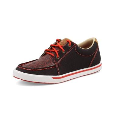 Imagem de Twisted X Moc Toe feminino casual, Vamp preto e granadina, 37