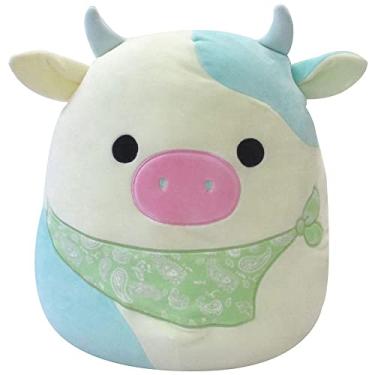 Imagem de Squishmallow Official Kellytoy Plush Farm Squad Squishy Soft Plush Toy Animals (Belana Cow (Green Bandana), 11 Inch)