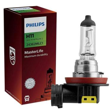 Imagem de Lâmpada Farol MasterLife Caminhão 24v H11 70w 100% Mais Visibilidade P