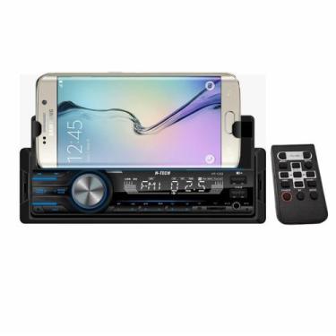 Imagem de Som Automotivo Rádio H-Tech HT-1222 MP3/USB/SD/BT Com Suporte Para Cel
