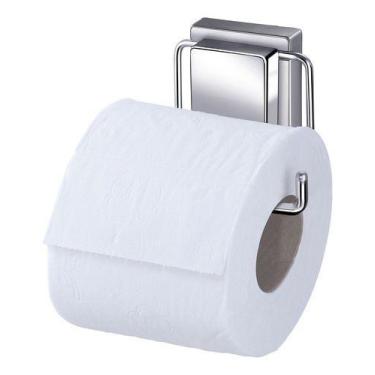 Imagem de Suporte Porta Papel Higiênico Papeleira Fixação Por  Fita Dupla Face 3