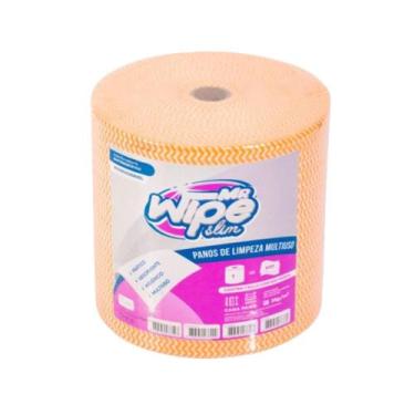 Imagem de Pano multiuso mr wipe slim laranja 28x50 rolo 300m 600 panos
