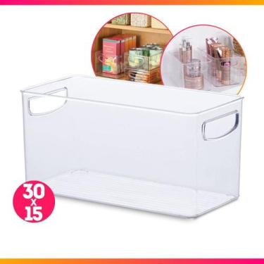 Imagem de Organizador Diamond 30 x 15 x 15 cm Cesto Caixa Armários Banheiro Acrí