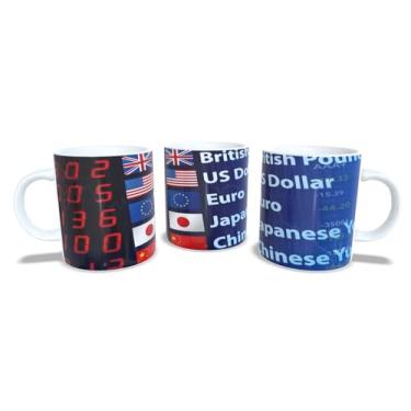 Imagem de Canecas de Porcelana Branca Personalizadas Profissões (Corretor de bolsa de Valores3)