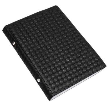 Imagem de Album De Fotos 15X21/40 Trançado Lindo Preto material sintético - Gera