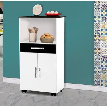 Imagem de Balcão alto p/ microondas p/ forno elétrico com rodinhas class. 2 port
