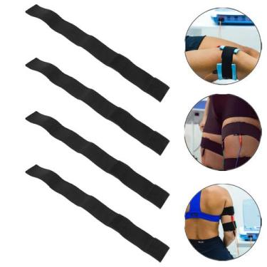 Imagem de 4 Cinta Faixa Elástica P/ Eletrodos Corrente Russa Tens 60cm - Aradesc