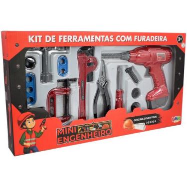 Imagem de Kit Conjunto de Ferramentas 14 peças Furadeira Pedagógico - Amana Stor
