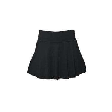 Imagem de Short Saia Academia Beach Tenis Fitness Tapa Bumbum - wm, Preto, M