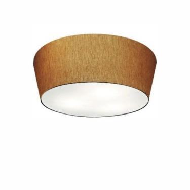 Imagem de Plafon Cone Md-3003 Cúpula em Tecido 12/40x35cm Palha - Bivolt - Vivar