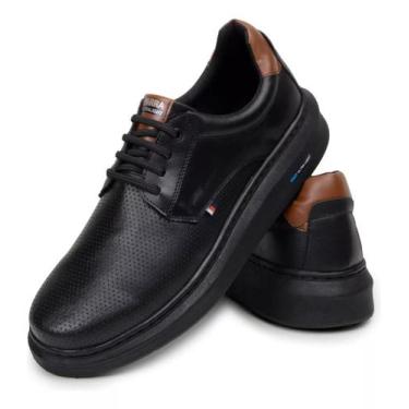 Imagem de Sapatenis Derby Masculino Casual Moderno Detalhado Em Couro Eco Parra 