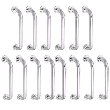 Imagem de Alça de Apoio 30cm Barra Inox Kit 14 Unidades Idoso Cadeirante Acessib