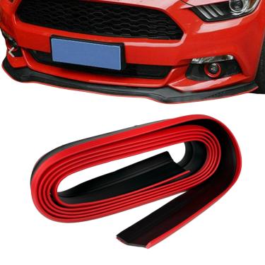 Imagem de Saia Frontal Vermelho Preto Flexível Carro Flexível Lateral