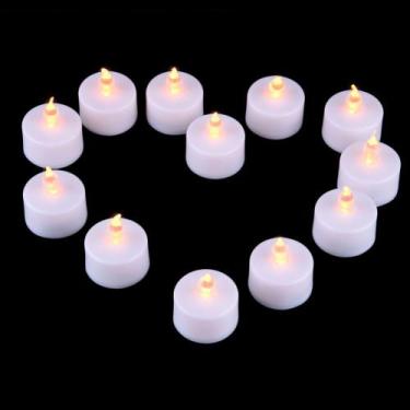 Imagem de Velas De Led Com Bateria 60 Unidades - Cor Branca Luz Amarela