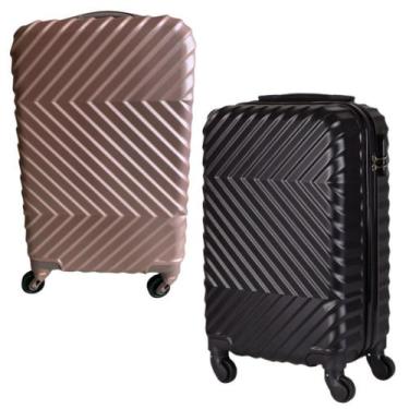 Imagem de Kit duas malas de bordo 10kgs denver - Ultra Leve, Preto, Rosé