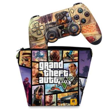 Imagem de Capa Case e Skin Compatível PS4 Controle - GTA V - Pop Arte Skins