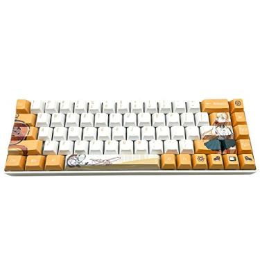 Imagem de kutethy Conjunto completo de teclas 108+27 PBT 5 lados com subcama de tinta adequado para teclado mecânico Cherry Mx Gateron Kailh Switch