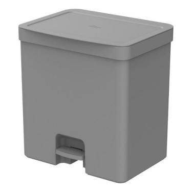 Imagem de Lixeira Pedal 20l Trium Chumbo Com Aro Para Saco, Cozinha - OU