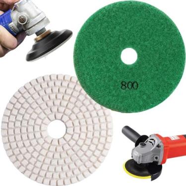 Imagem de 1 X Lixa Discos Grão 4 Pol.100mm Diamantada Liso Polir Lixadeira Grani