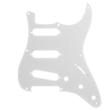 Imagem de Escudo Para Guitarra Am Strat SSS Branco 3P Spirit 090-WH - Spirit gui