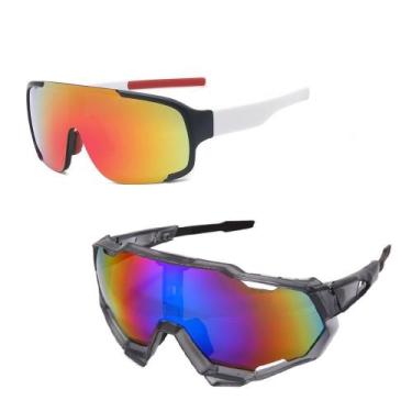 Imagem de Kit 2 Óculos Sol Espelhado Uv400 Masculino Feminino Ciclismo - PENDULA