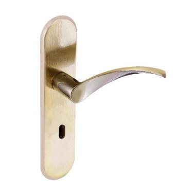 Imagem de Fechadura Externa Porta Ferro Madeira 40 mm Aliança Bronze