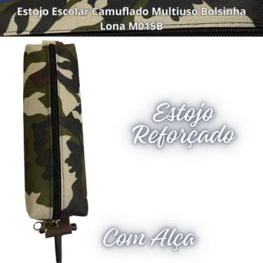 Imagem de Estojo Escolar Camuflado Multiuso Bolsinha Lona M015B - Losamores