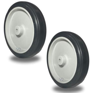 Imagem de Kit 2 Rodas 612 BP SM de 6 Borracha PVC 150mm 85kg Cada Eixo 5/16 Schi