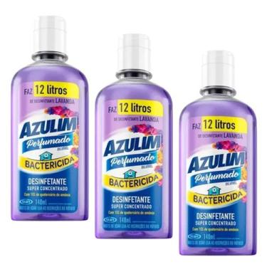 Imagem de Desinfetante Azulim Fragrância Lavanda Concentrado Kit 3, Desinfetante