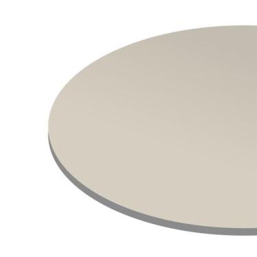 Imagem de Bandeja Giratória Centro De Mesa Madeira 70 Cm Off White - Sanna Decor