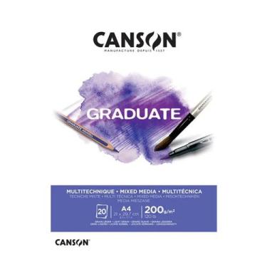 Imagem de Bloco Gaduate Multitécninca A4 200g Canson 20 Folhas