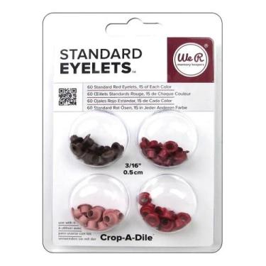 Imagem de Ilhos Metal Eyelets & Washer Standard Red C/60 Pcs - WE R MEMORY