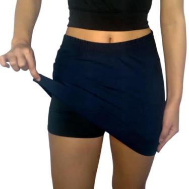 Imagem de Short Saia Feminino Justo Elástico Liso Suplex Pp ao Plus Size - Serda