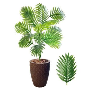 Imagem de Planta Artificial Palmeira Com Vaso Marrom Completo - Flor Imp
