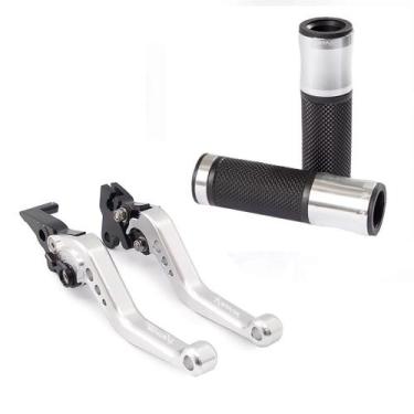 Imagem de Kit Manopla Luva Manete Esportivo Stark Honda Cb 300r - NoBrand, Prata