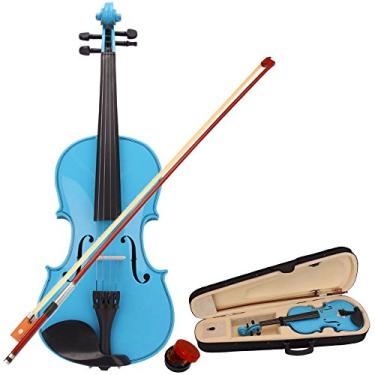 Imagem de Estojo de violino acústico 4/4 arco colofónia azul celeste