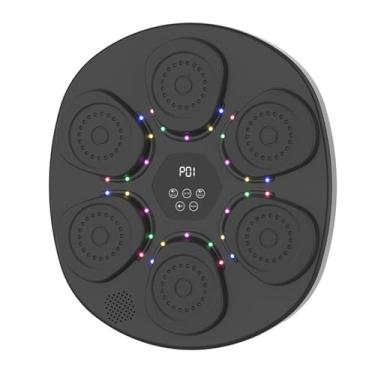 Imagem de Rock88 Máquina de boxe musical interativa, máquina de boxe iluminada com 9 modos e altura ajustável, equipamento de treino de boxe para adultos, home office, preto